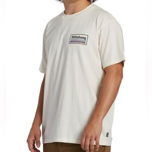 Billabong Men's Cream Logo Short Sleeve Tee
